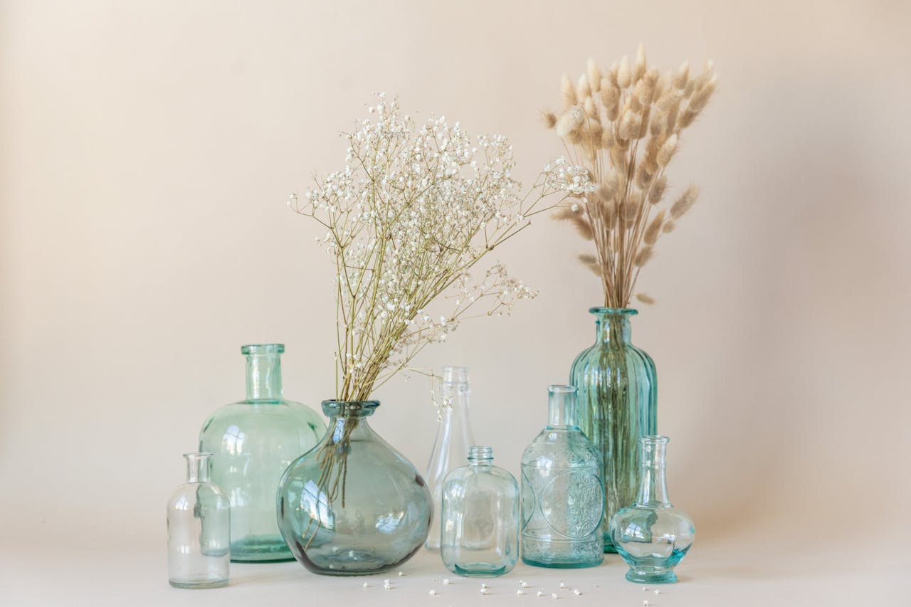  un vase transparent